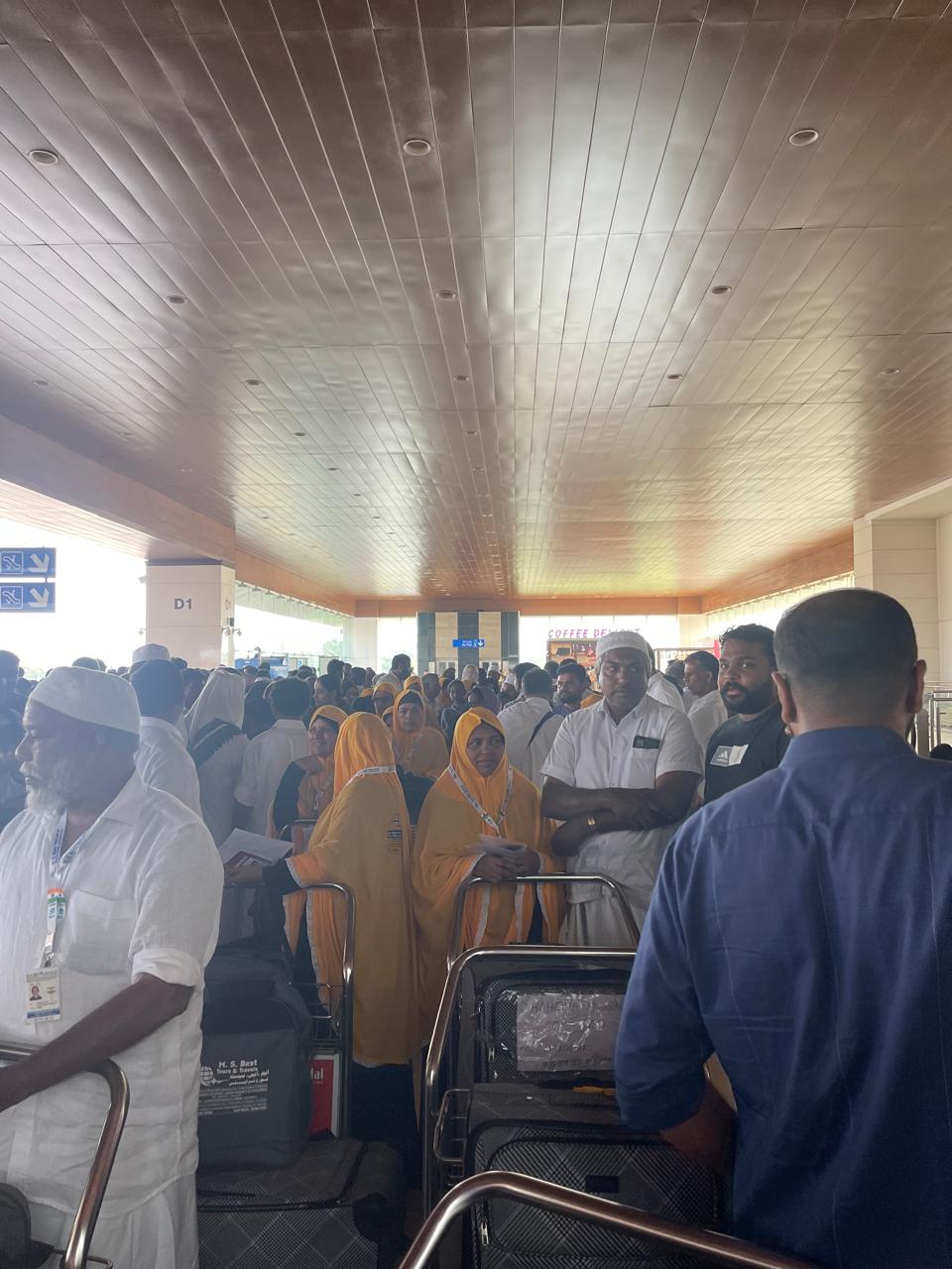 Pilgrims at Airport